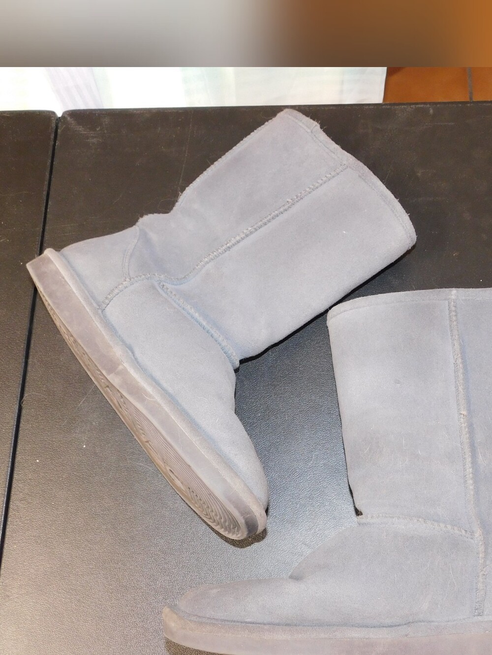 Women's Classic Mid-Calf Suede Snow Boots - Gray